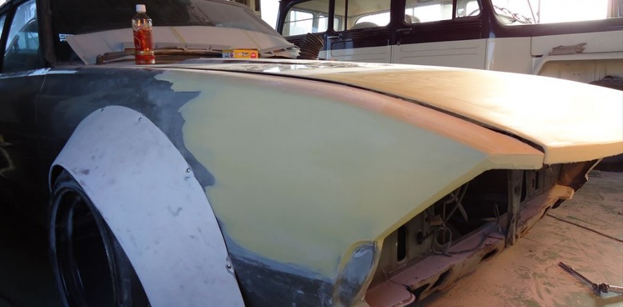 右フロントフェンダー製作1【スカイライン(C110型)】